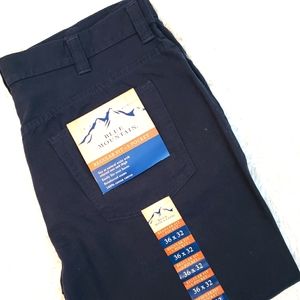 Men's Blue Mountain Regular Fit Navy Pant sz 36x32